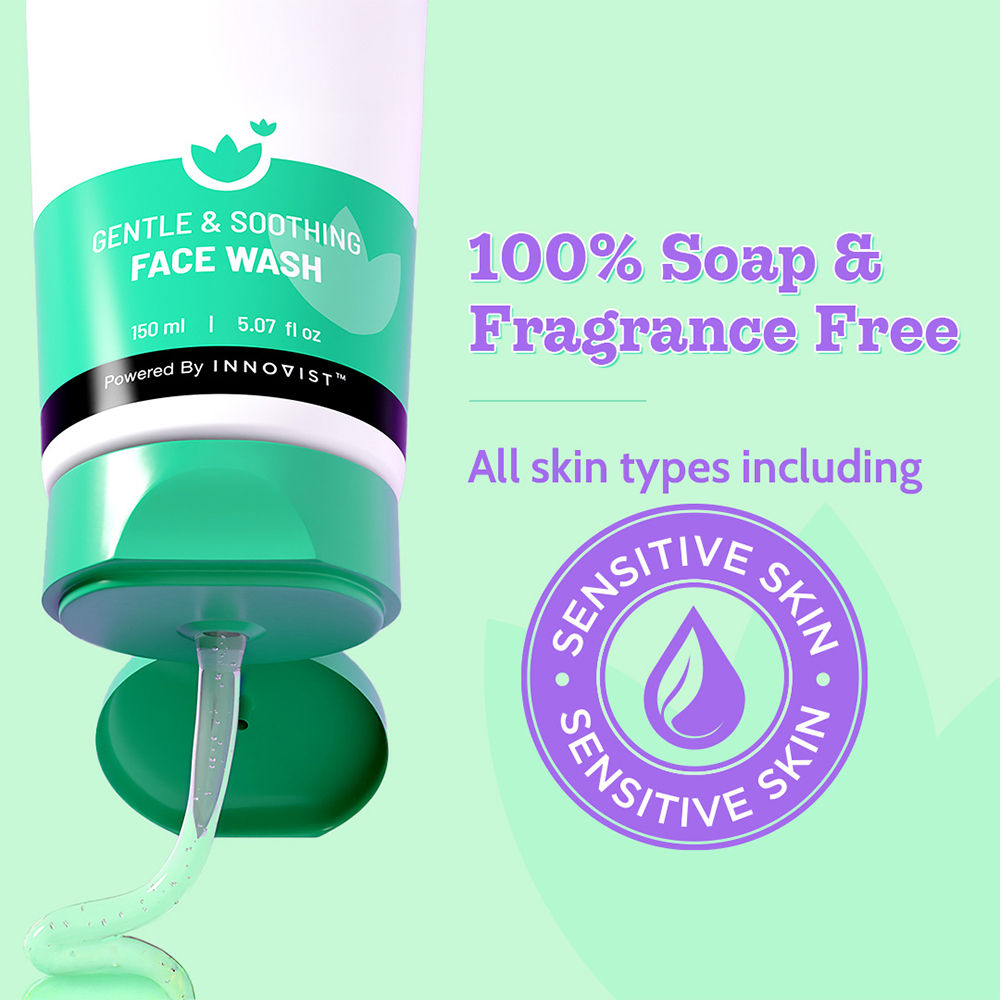 Gentle & Soothing Facewash, 100% soap & fragrance-free, Soothes & hydrates
