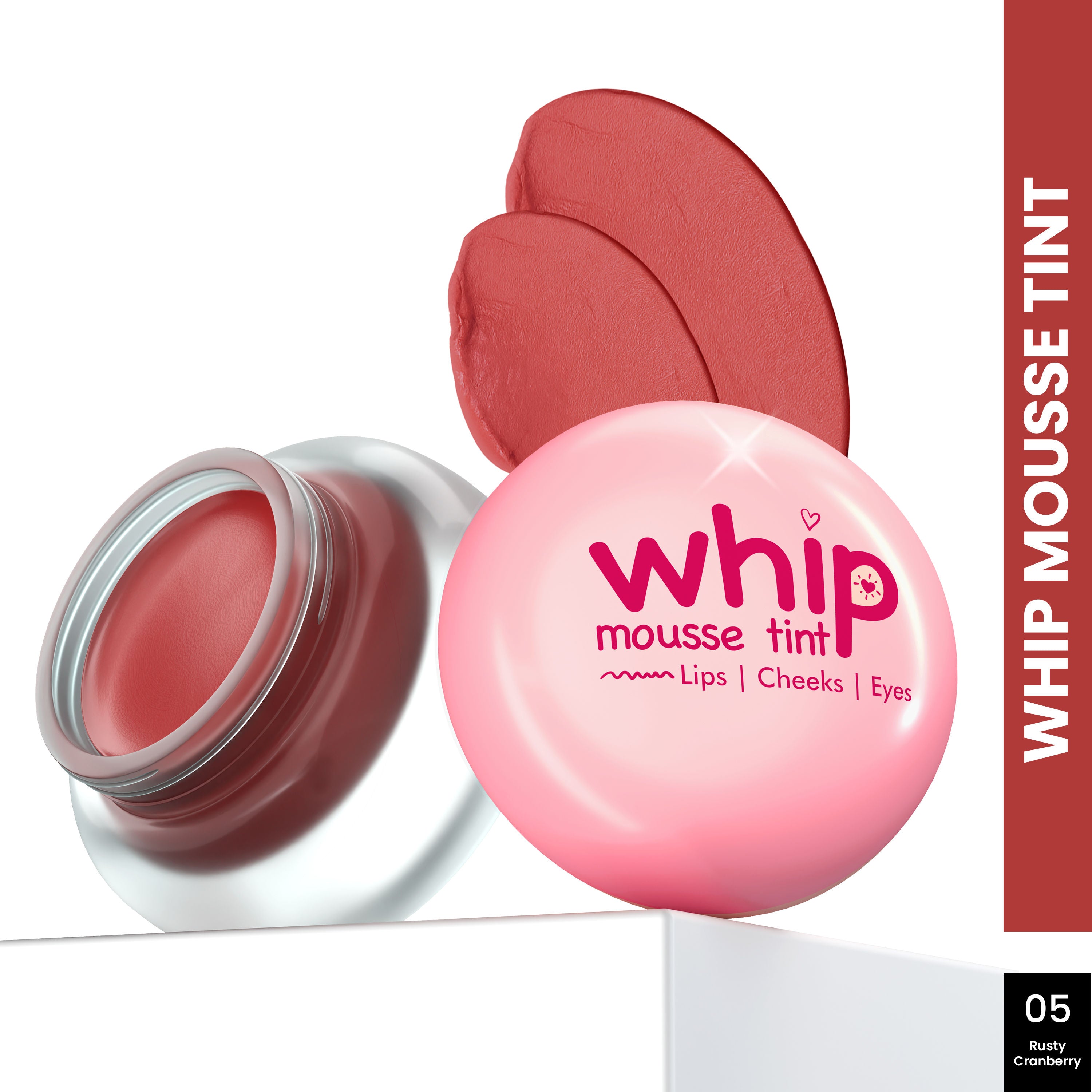 Whip Mousse Tint For Lips, Eyes & Cheeks - Rusty Cranberry