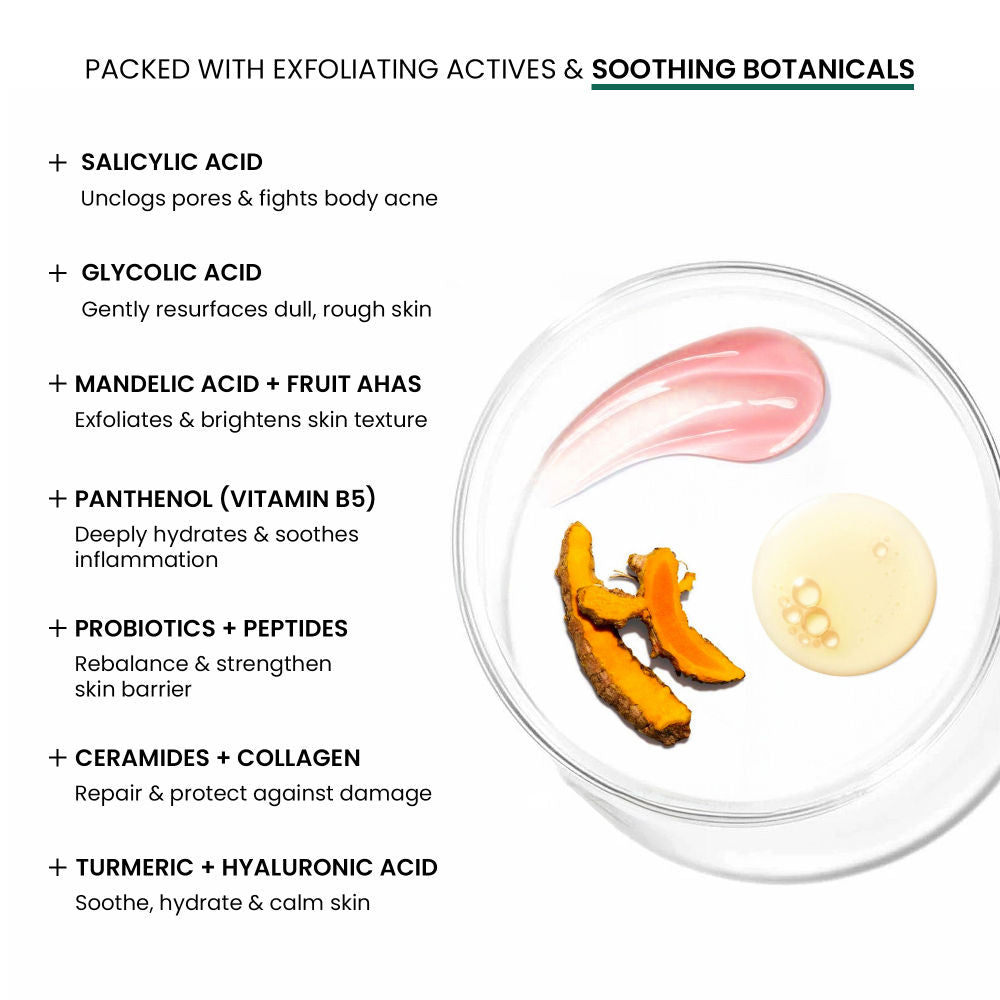 Exfoliating Body Acne, Smooths Bumps & Strawberry Skin Body Wash