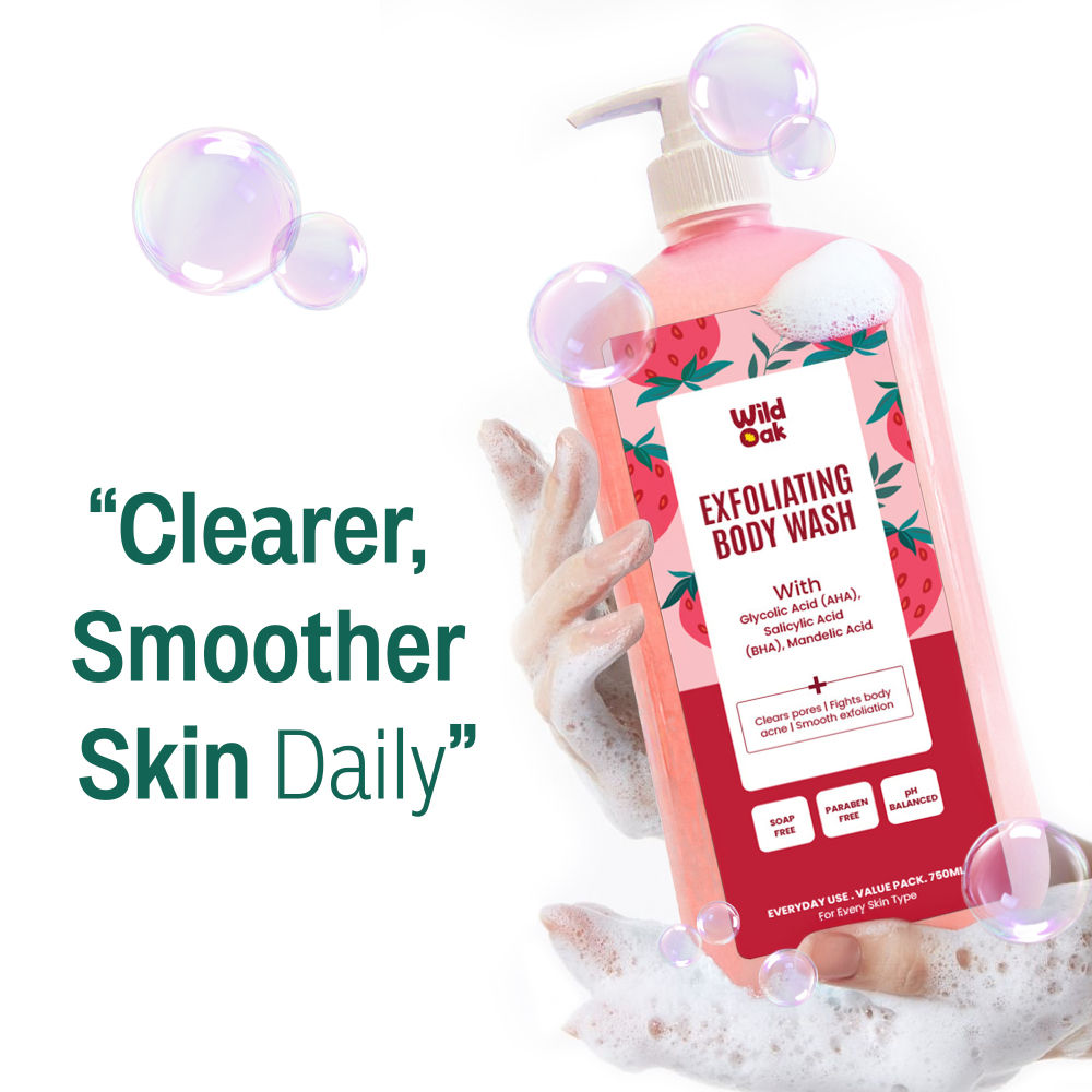 Exfoliating Body Acne, Smooths Bumps & Strawberry Skin Body Wash