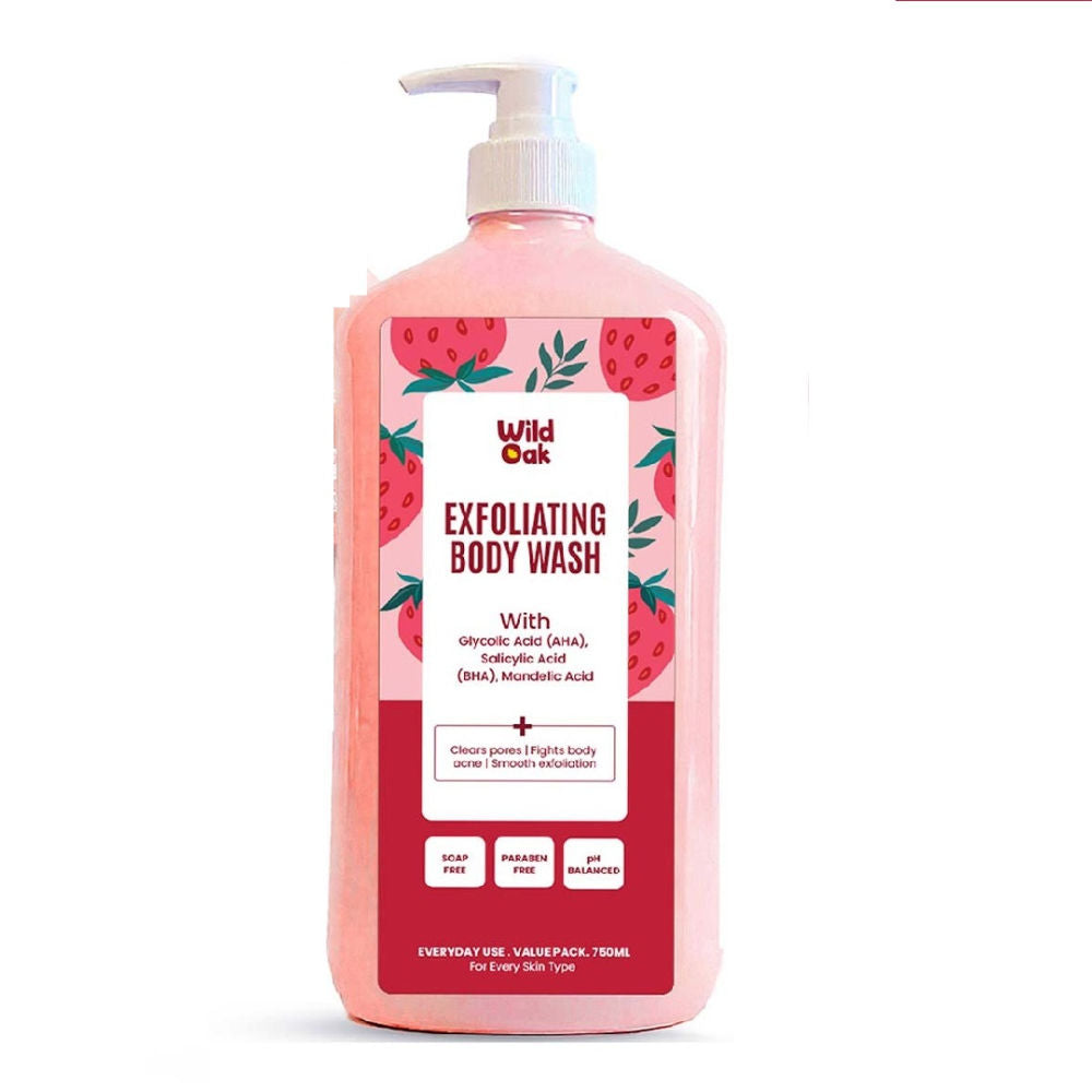 Exfoliating Body Acne, Smooths Bumps & Strawberry Skin Body Wash