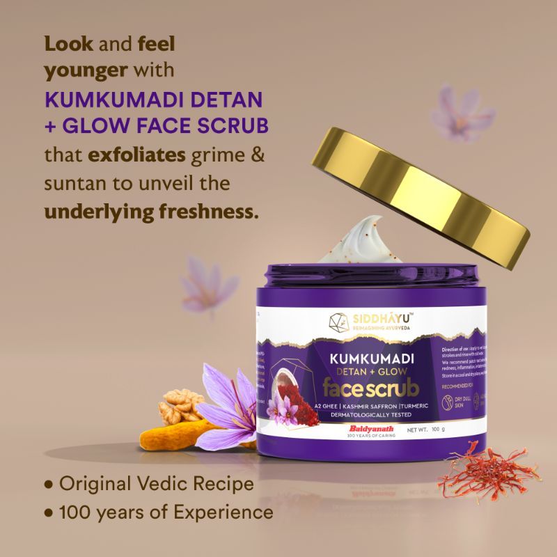 Kumkumadi Detan + Glow Face Scrub
