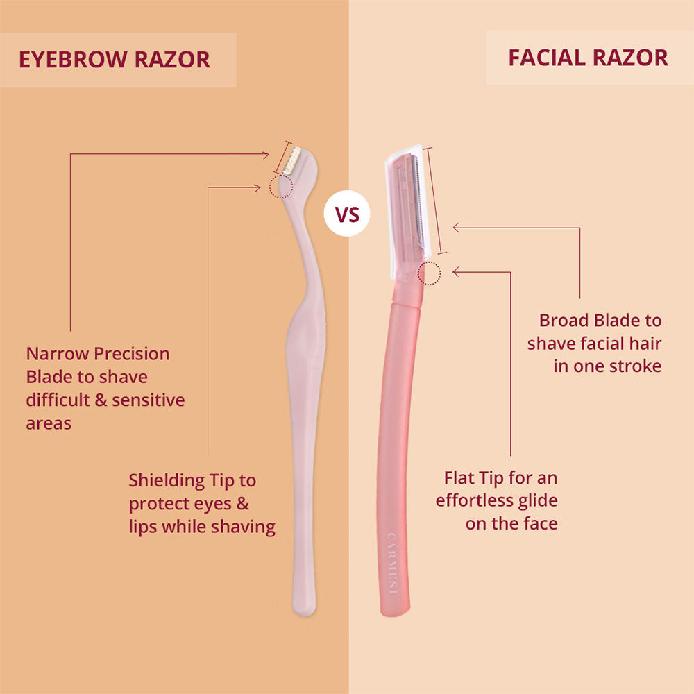 Eyebrow Razor - For Salon-Like Eyebrows - Suitable for Sensitive Areas - 3 units