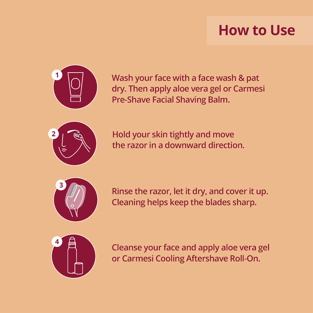 Eyebrow Razor - For Salon-Like Eyebrows - Suitable for Sensitive Areas - 3 units