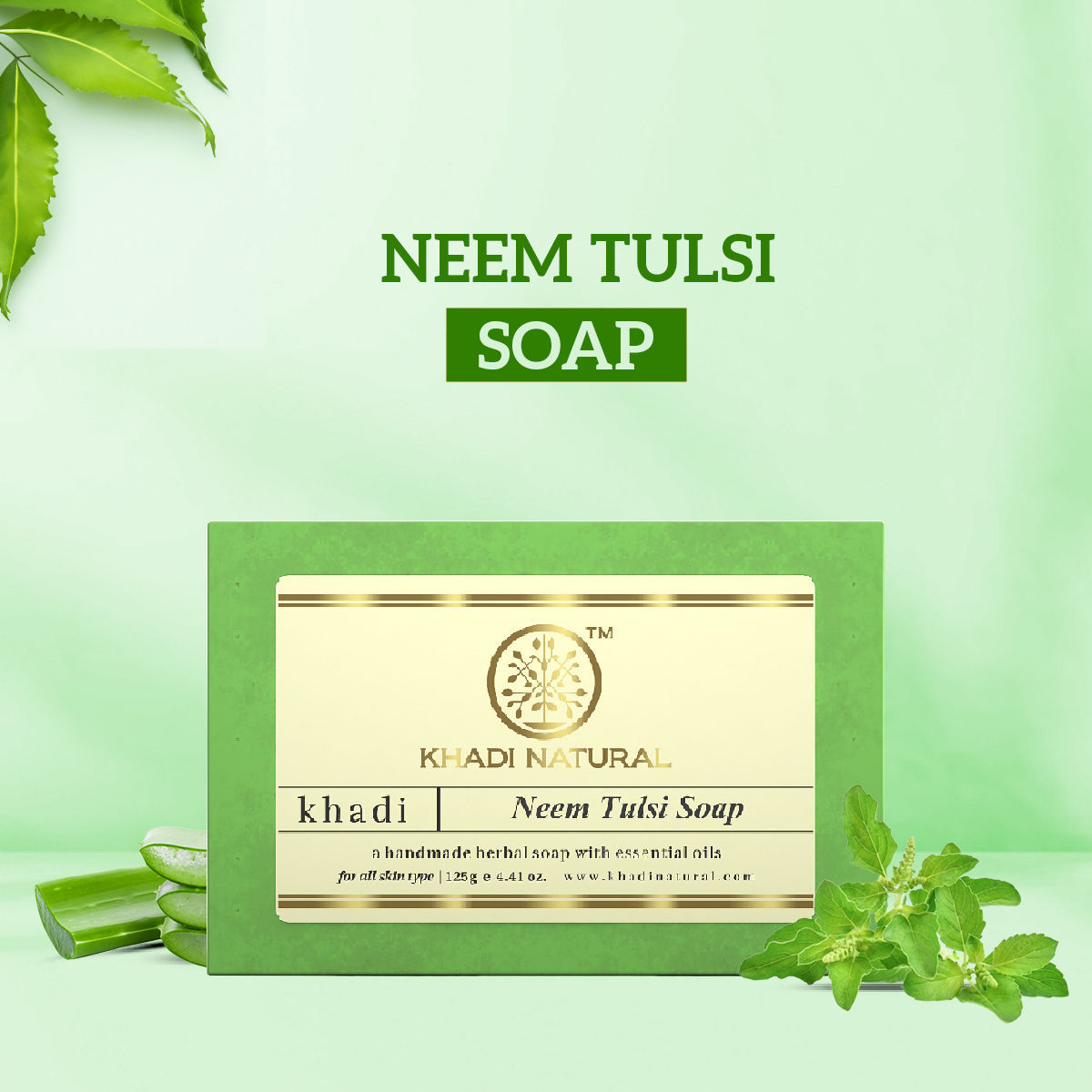 Neem-Tulsi Soap Cleanses, Tones & Moisturises