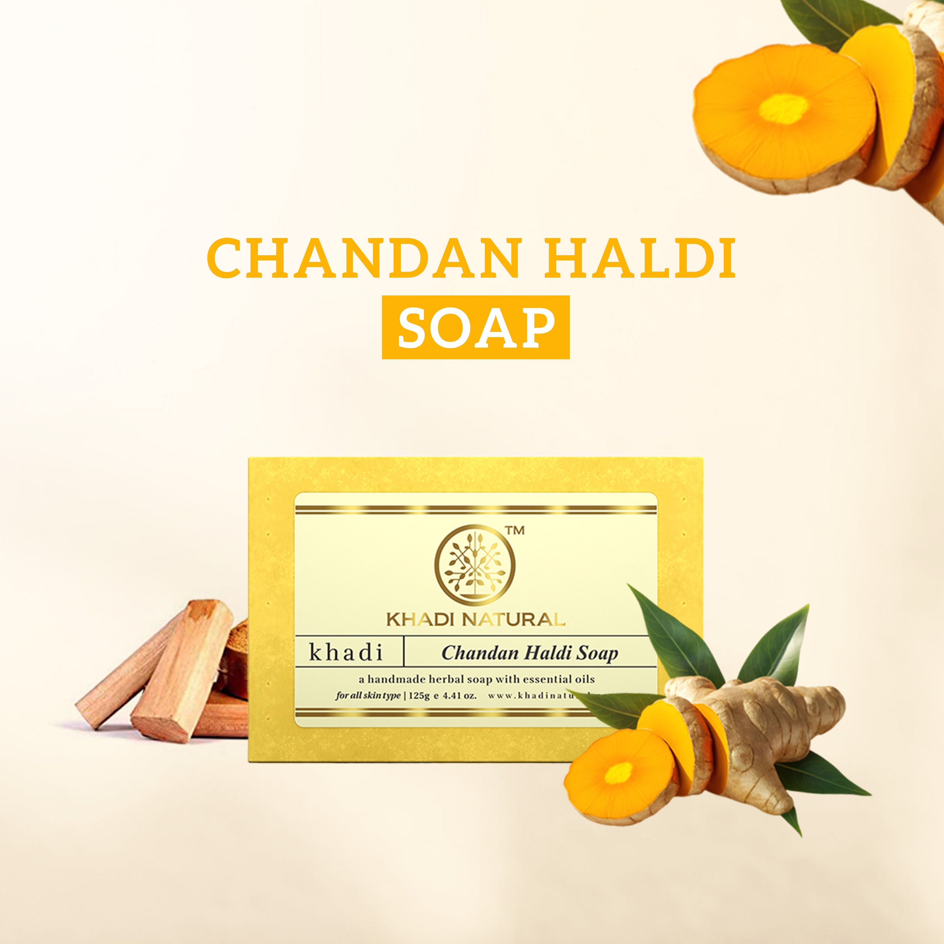 Chandan Haldi Handmade Soap Soft & Supple Skin