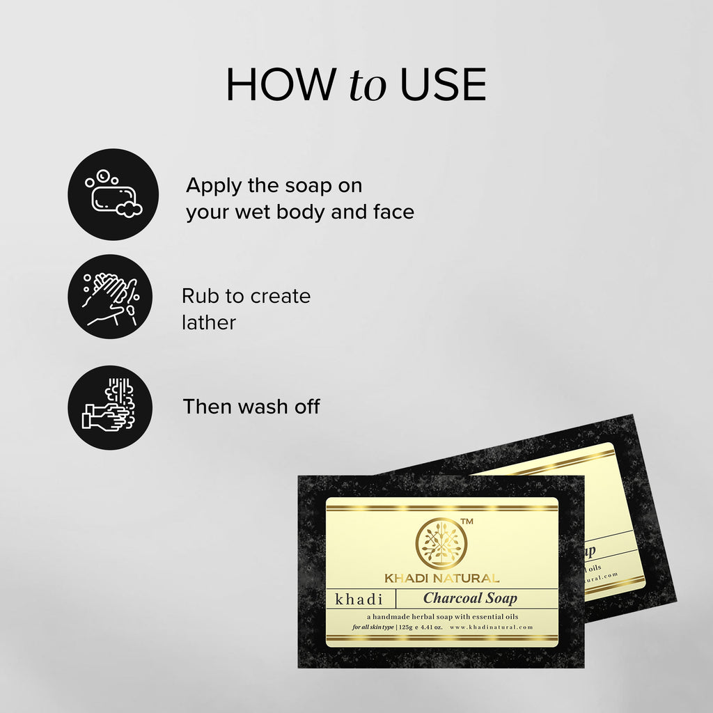Charcoal Handmade Soap Reduce Acne & Blackheads