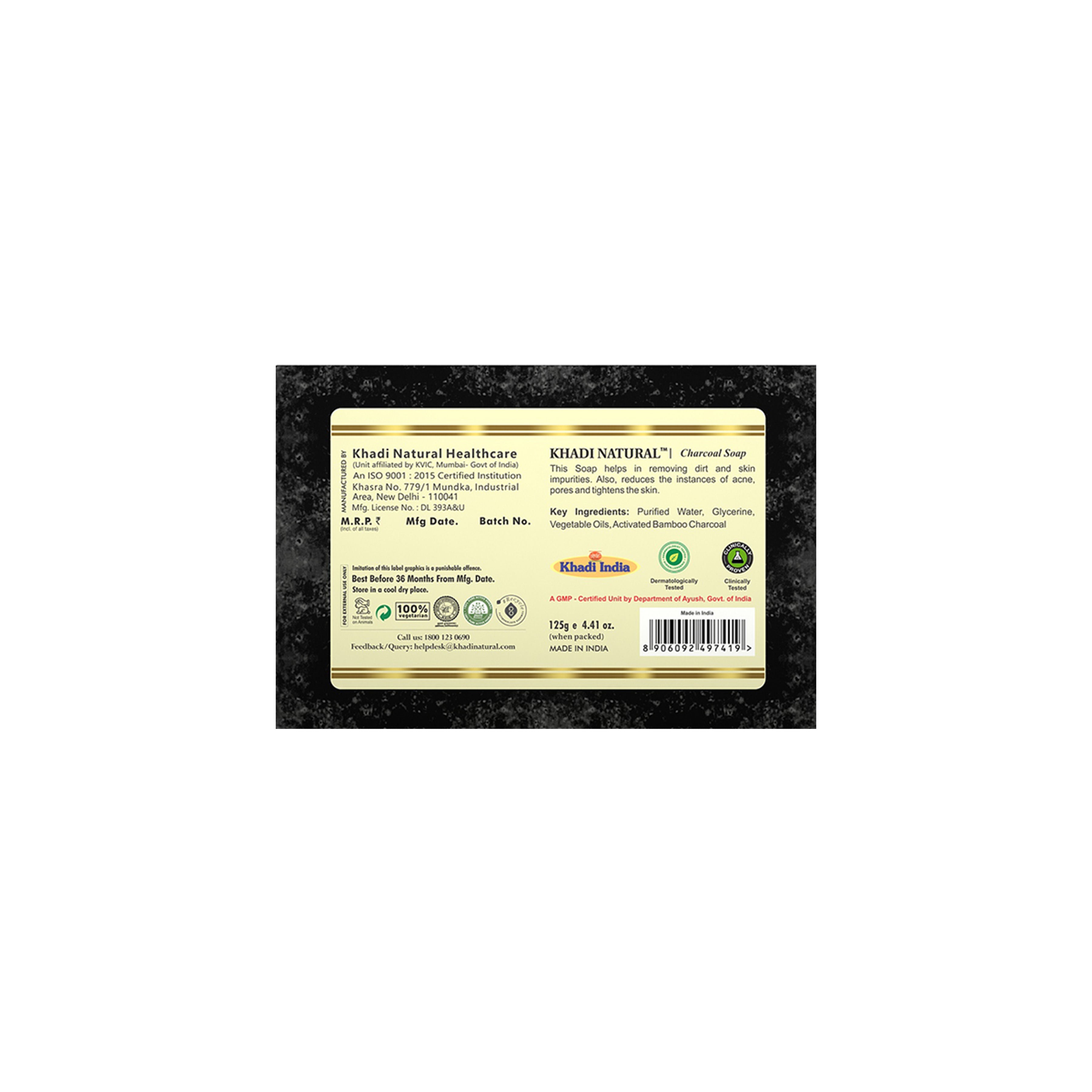 Charcoal Handmade Soap Reduce Acne & Blackheads