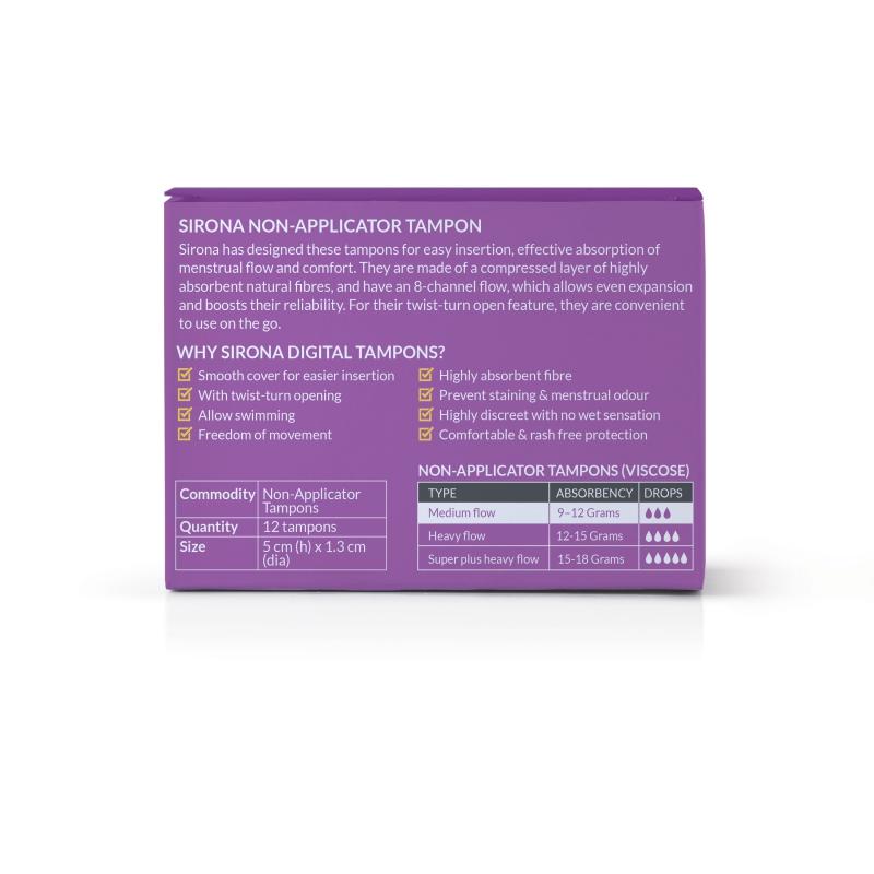 Fda Approved Period Made Easy Non Applicator Tampons (20) For Medium & Regular Flow