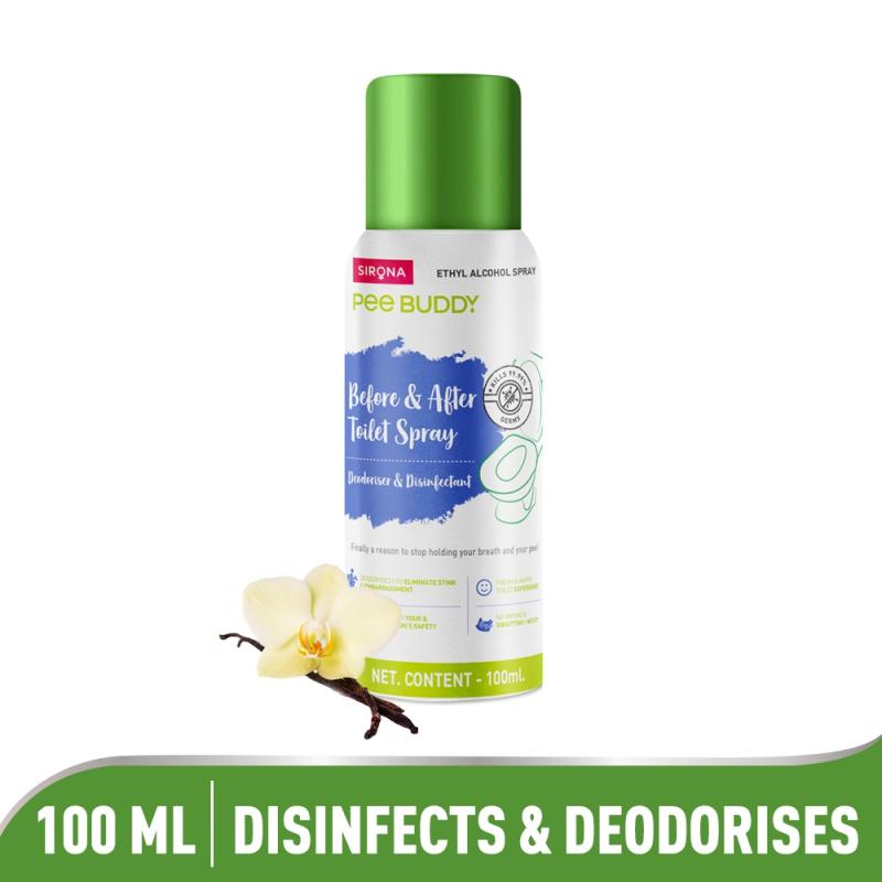 Before & After Toilet Seat Sanitizer Spray (Vanilla), Deodoriser & Disinfectant