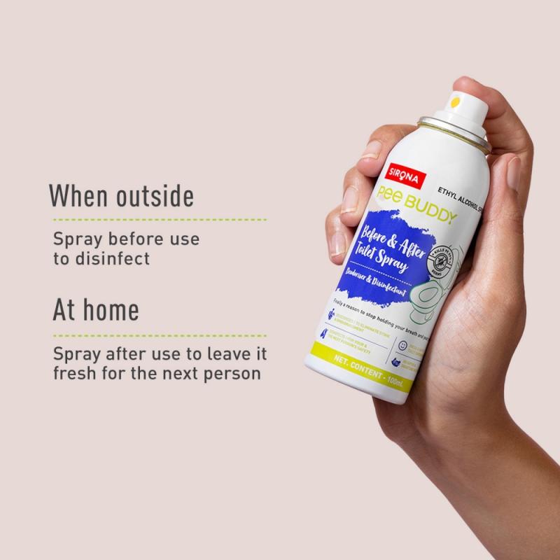Before & After Toilet Seat Sanitizer Spray (Vanilla), Deodoriser & Disinfectant