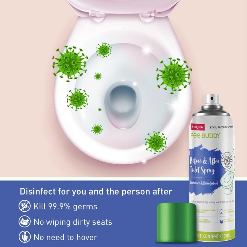 Before & After Toilet Seat Sanitizer Spray (Vanilla), Deodoriser & Disinfectant