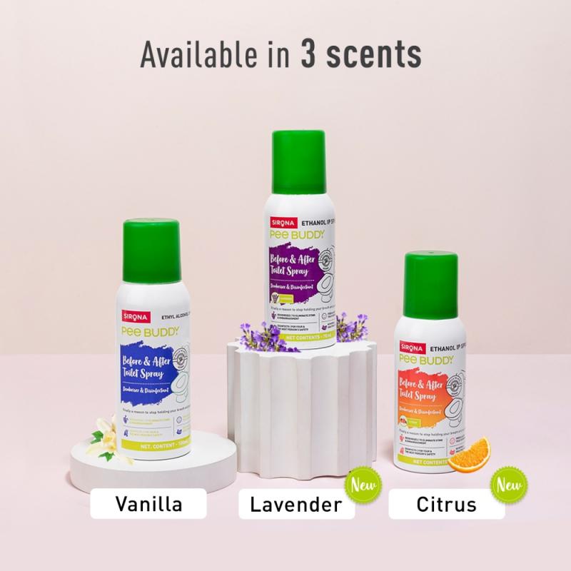 Before & After Toilet Seat Sanitizer Spray (Vanilla), Deodoriser & Disinfectant