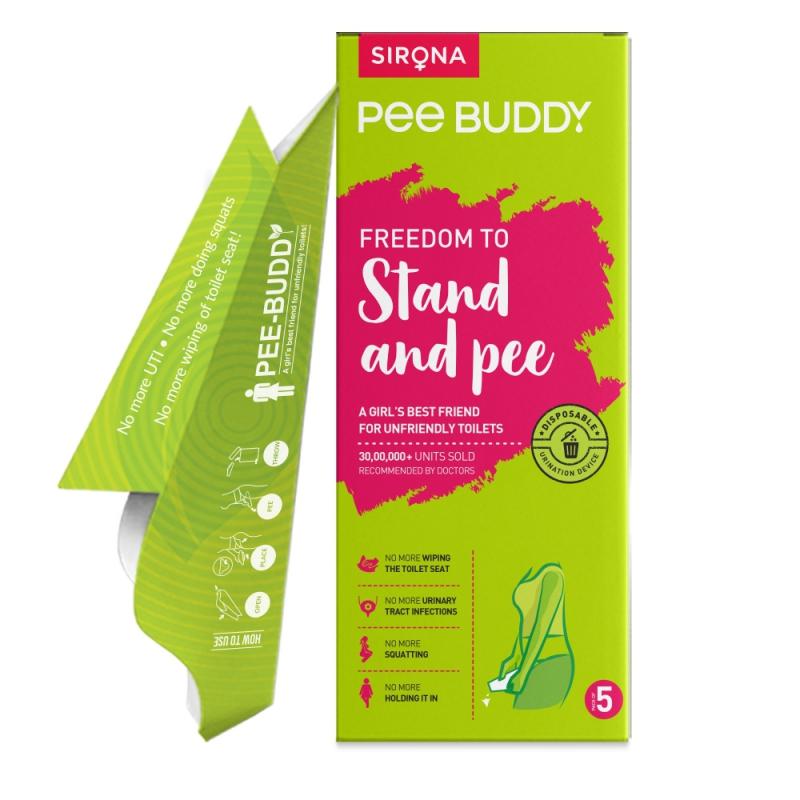Sirona Peebuddy Disposable Female Urination Device For Women Portable Leakproof Stand And Pee Funnels