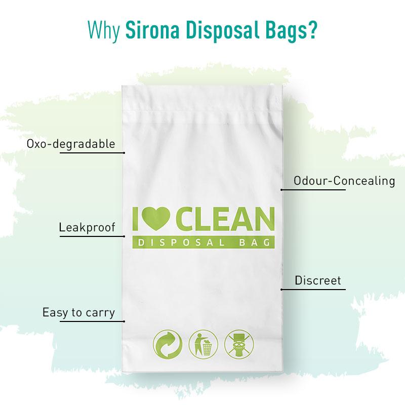 Oxo Biodegradable & Leak-Proof Sanitary Disposal Bags For Discreet Disposal Of Hygiene Waste