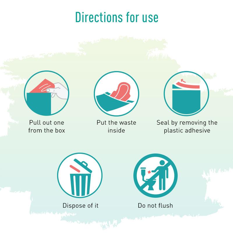 Oxo Biodegradable & Leak-Proof Sanitary Disposal Bags For Discreet Disposal Of Hygiene Waste