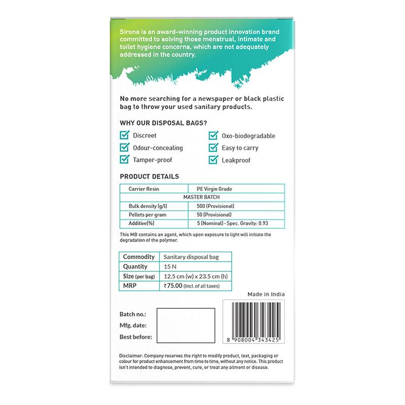 Oxo Biodegradable & Leak-Proof Sanitary Disposal Bags For Discreet Disposal Of Hygiene Waste