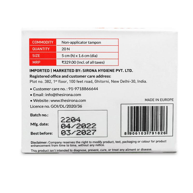 Fda Approved Tampons for Super Heavy Flow, High Absorption & Biodegradable, 360° Leakproof