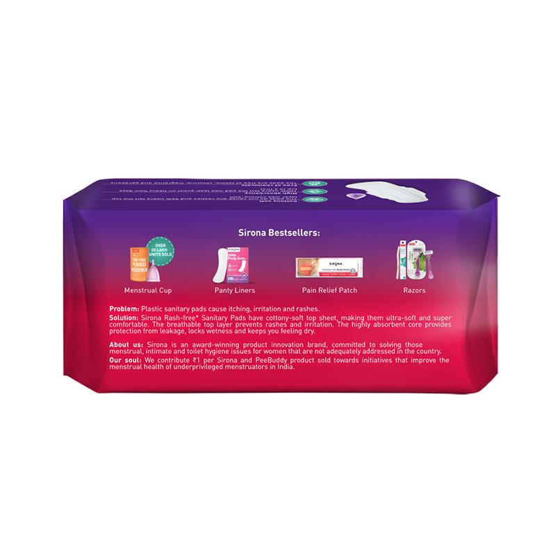 Cottony Soft Rash Free Sanitary Pads For Women, 30 Pcs (Xl) Ultra Thin & Breathable Top Layer