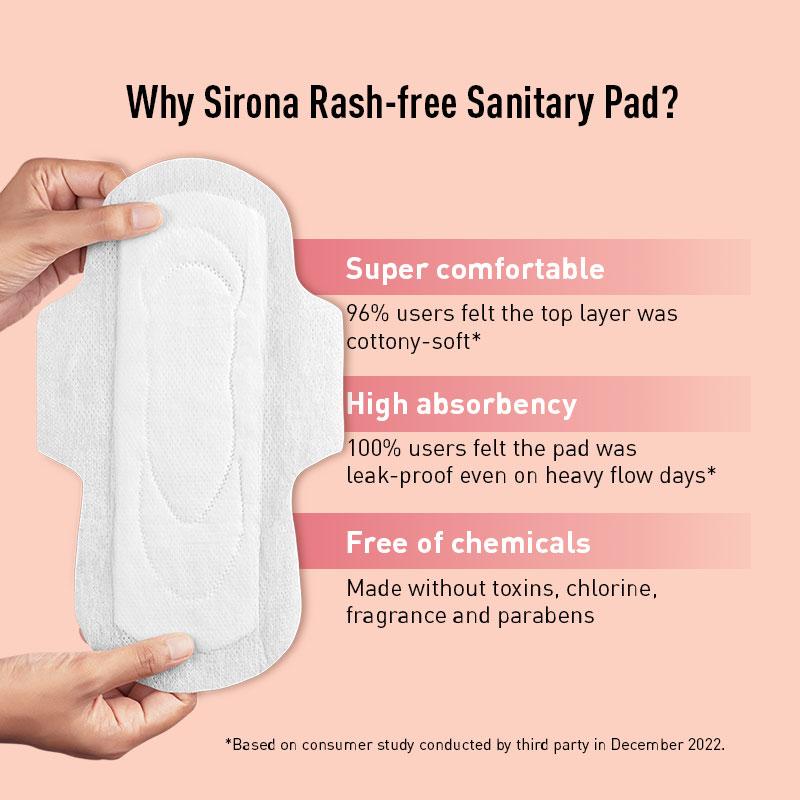 Cottony Soft Rash Free Sanitary Pads For Women 30 Pcs (Xl+) Ultra Thin & Breathable Top Layer