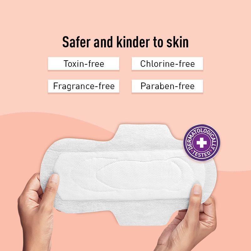 Cottony Soft Rash Free Sanitary Pads For Women, 4 Pcs (XL+) Ultra Thin & Breathable Top Layer