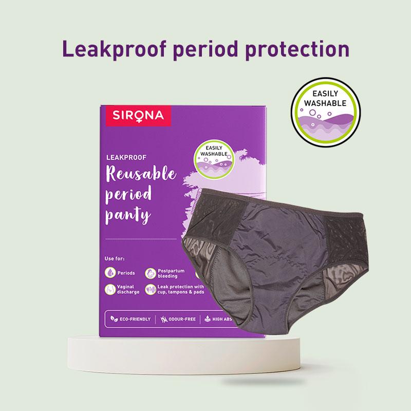 Reusable Period Panties (M), Leak Proof Protection For Periods, Urinary & Vaginal Discharge