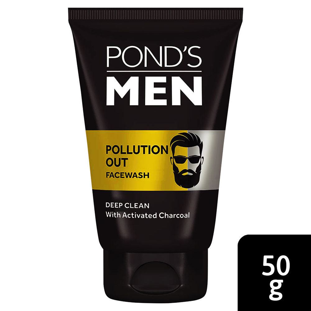 Men Pollution Out Activated Charcoal Deep Clean Face Wash - 50g