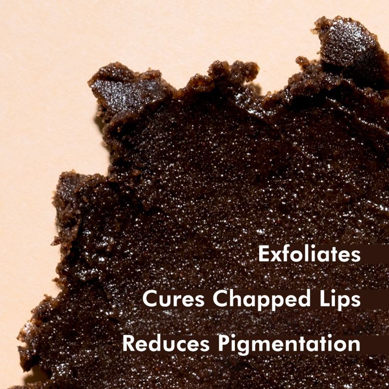 Coffee Lip Scrub for Chapped & Pigmented Lips - Natural, Vegan & Beeswax Free