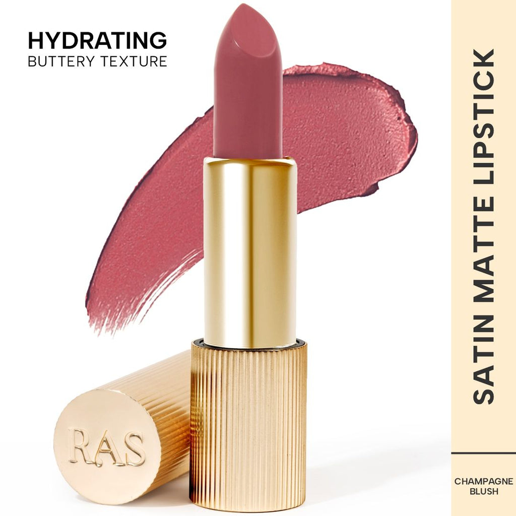 Lumiere Satin Matte Lipstick - Pink Cashmere - Pink Lipstick - Champagne Blush