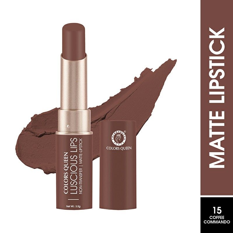 Luscious Lips Non Transfer Matte Lipstick - 15 Coffee Commando