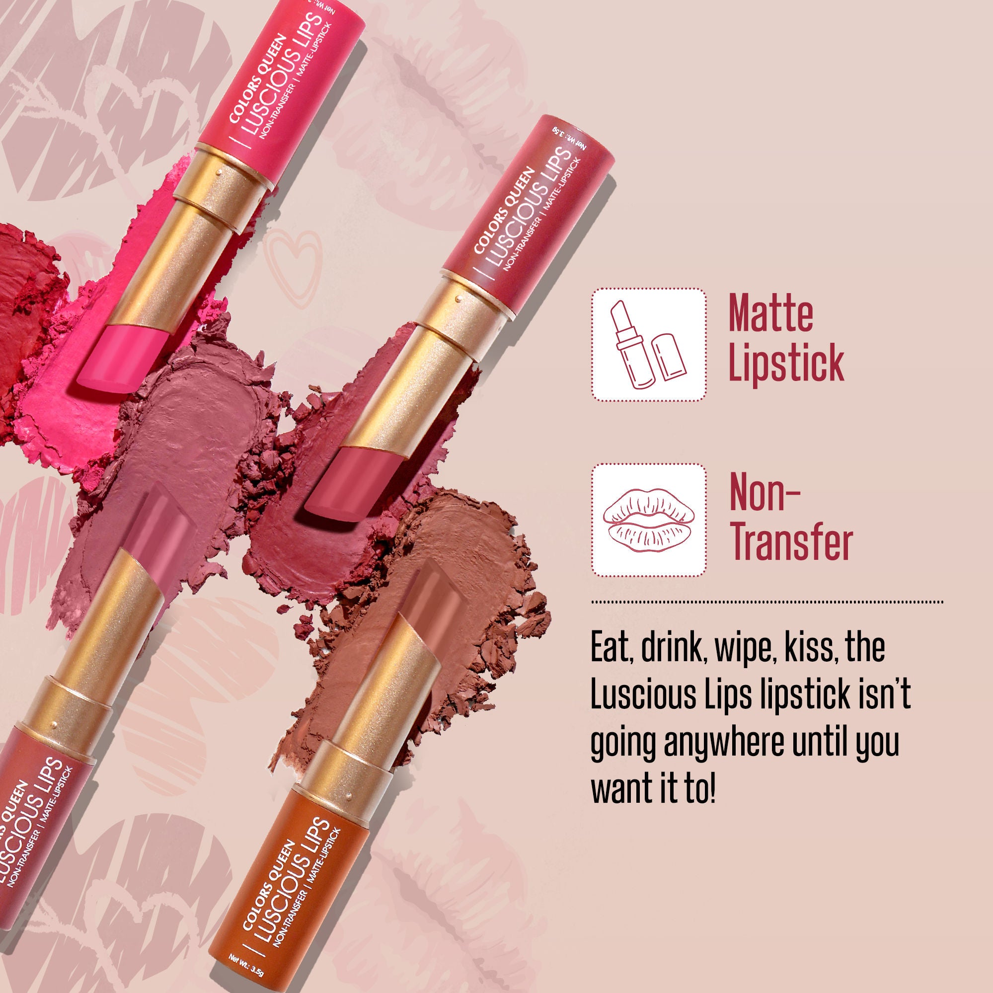 Luscious Lips Non Transfer Matte Lipstick