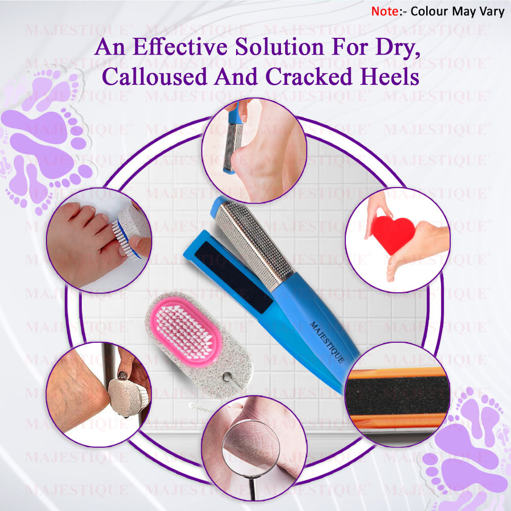 Foot Scraper And Pumice Stone Pedicure Set - Color May Vary