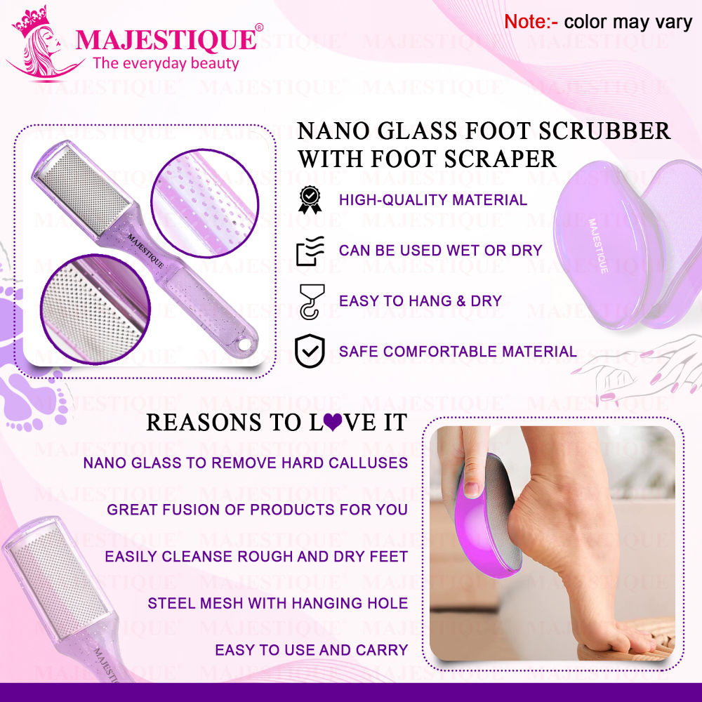 Glass Foot Scrubber And Foot Scraper - Color May Vary