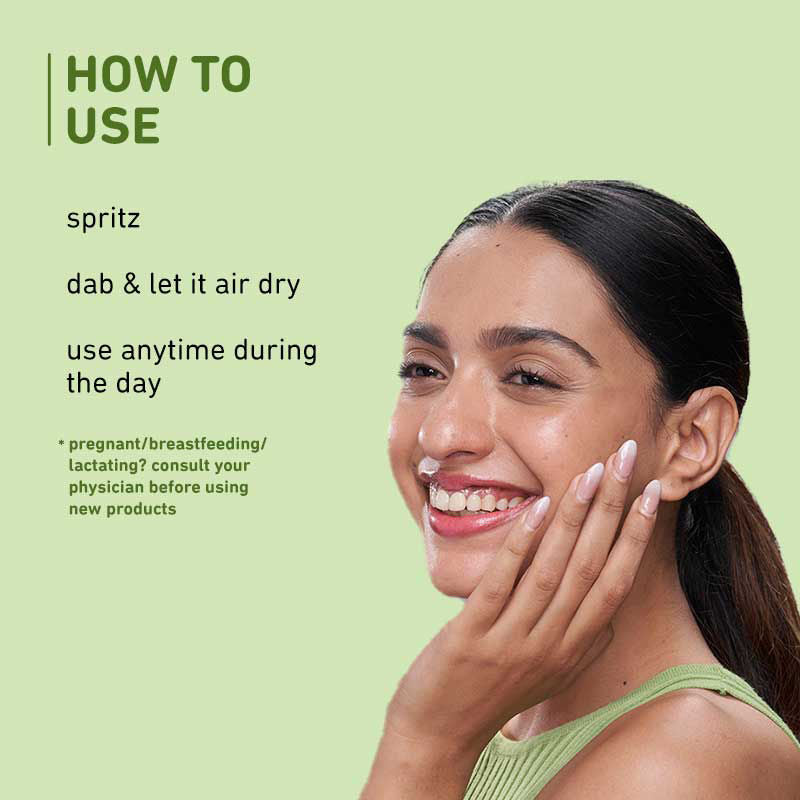 Green Tea Revitalizing Spray Face Mist With Glycolic Acid & Aloe Vera - Hydrates & Refreshes
