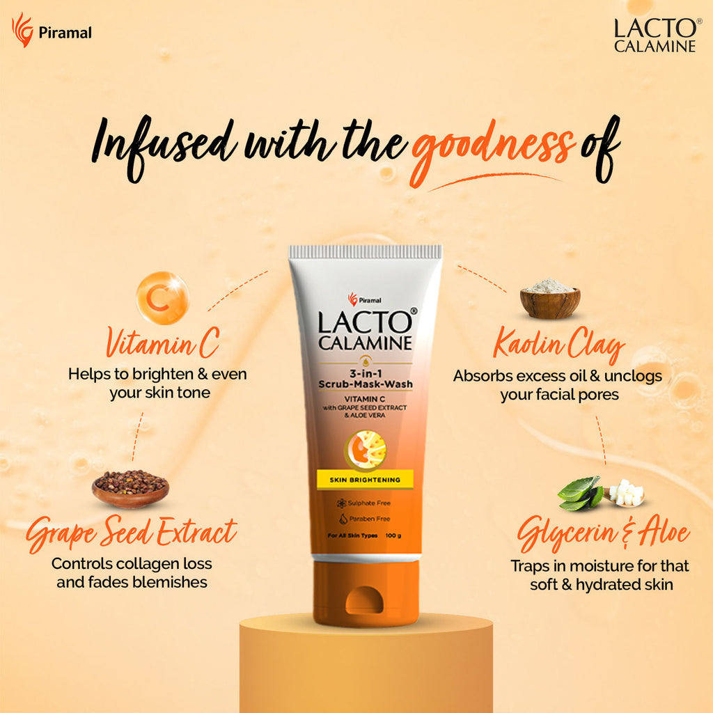 3 - In - 1 Vitamin C Face Scrub - Mask - Wash