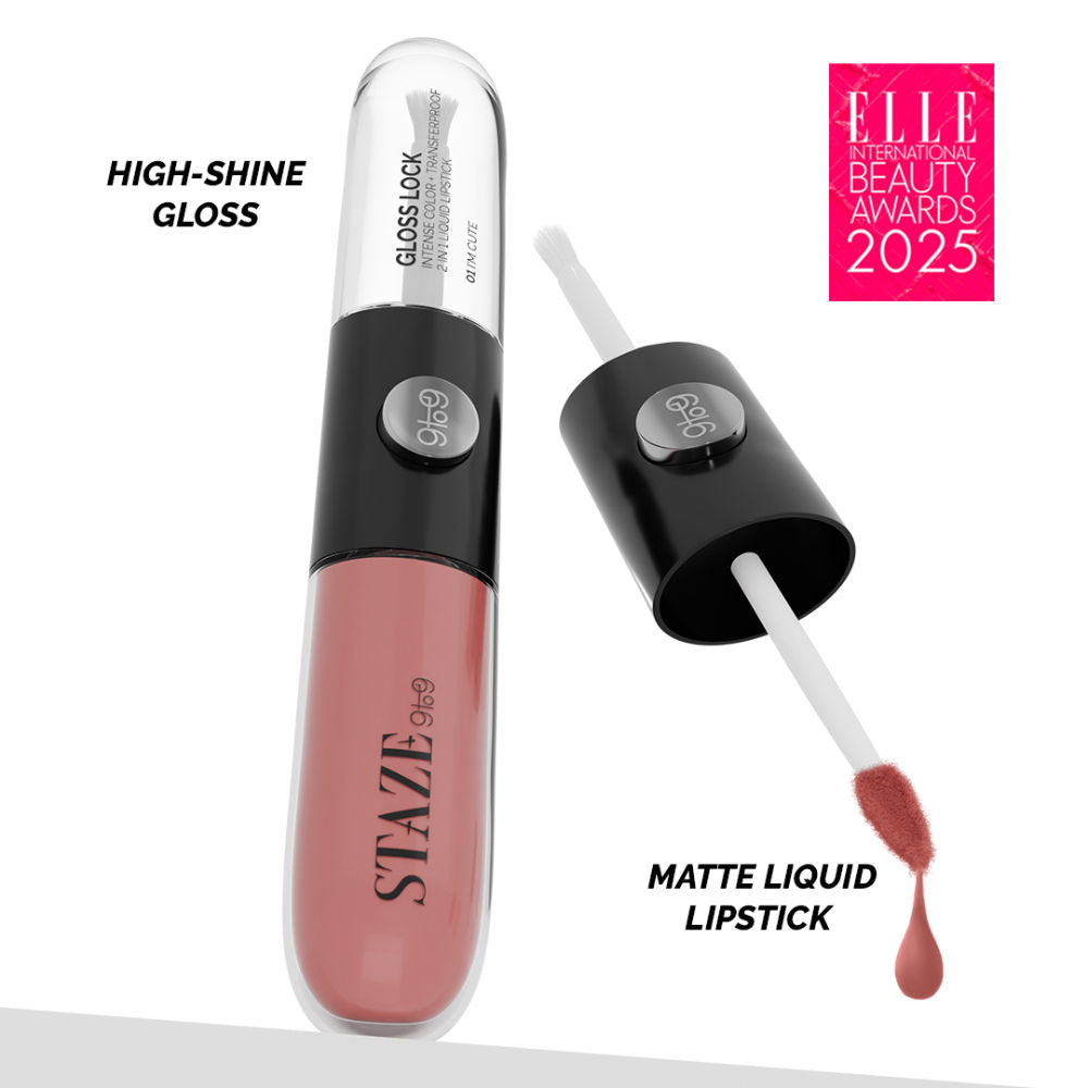 9to9 Gloss Lock 2-In-1 Liquid Lipstick - 03 Im Bubbly