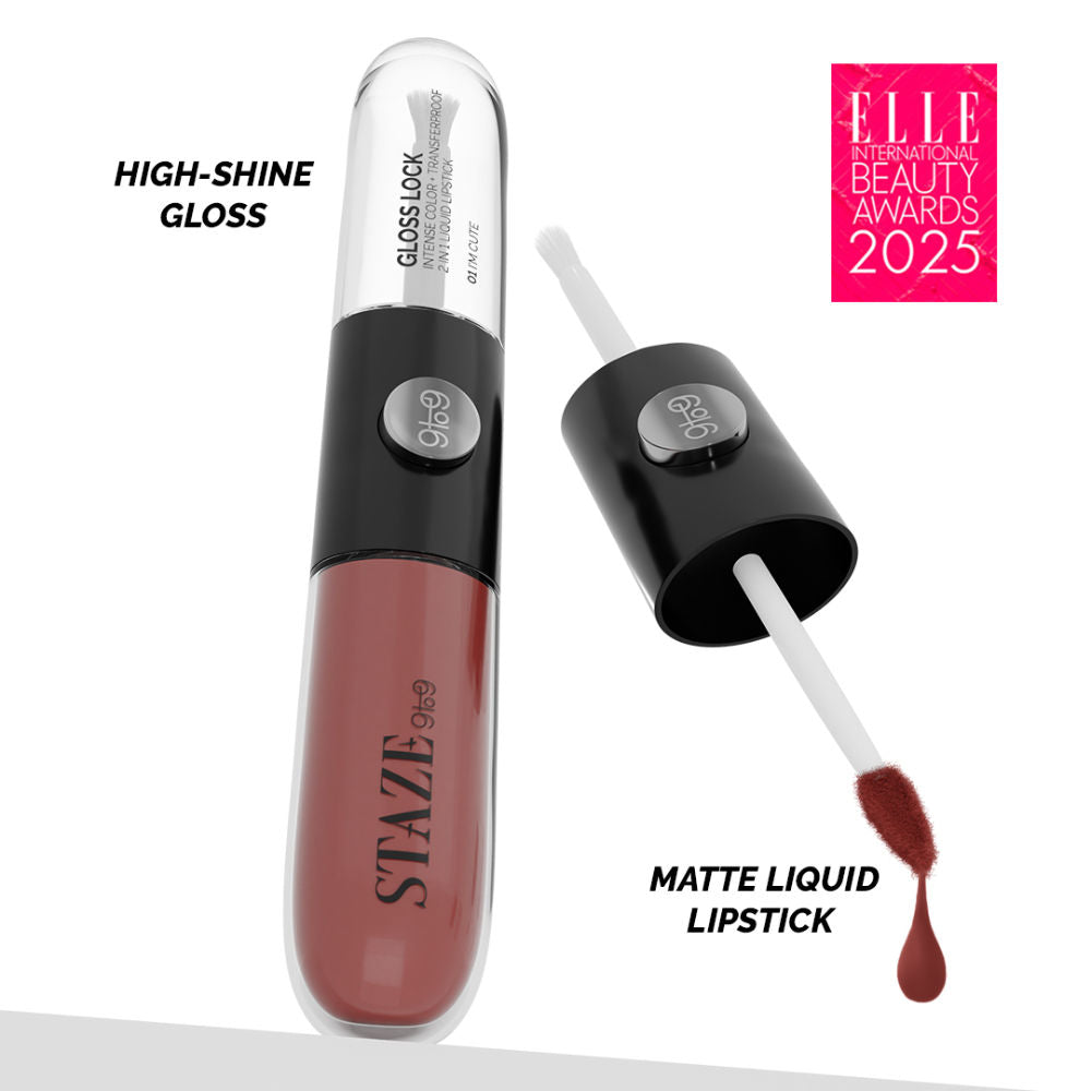 9to9 Gloss Lock 2-In-1 Liquid Lipstick - 05 Im Happy