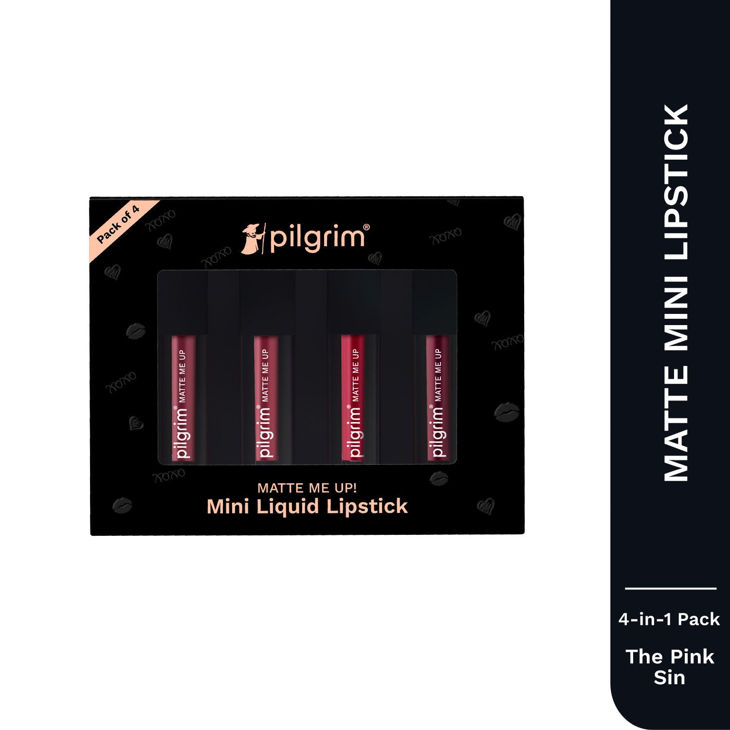 Matte Mini Liquid Lipstick 4 In 1 Pack Smudgeproof, Hydrating & Lightweight - The Pink Sin