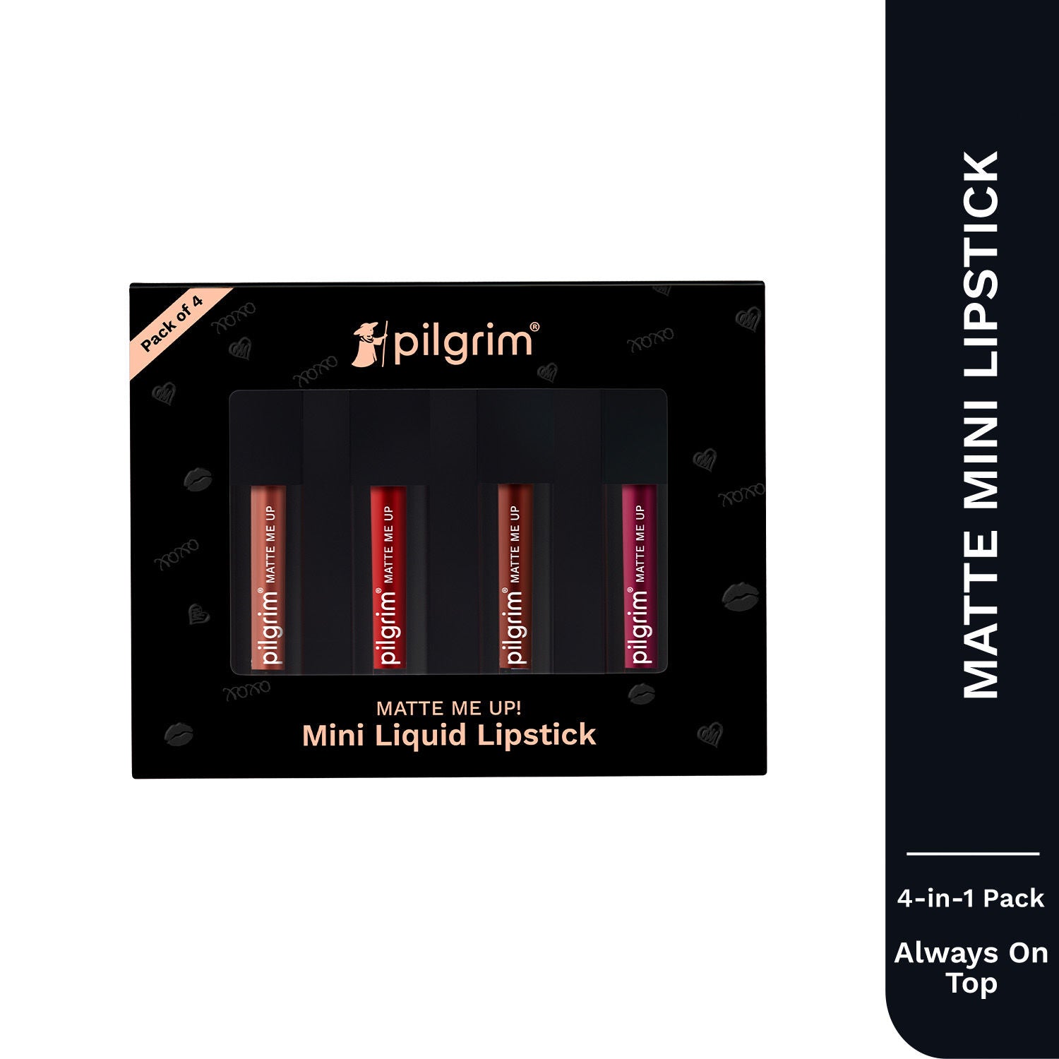 Matte Mini Liquid Lipstick 4 In 1 Pack Smudgeproof, Hydrating & Lightweight - Always On Top