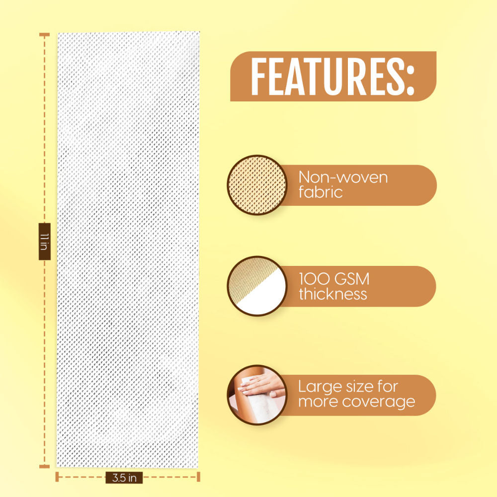 Wax Strips Hair Waxing for Full Body Facial Hair Removal - Free Wooden Stick Knife Applicators