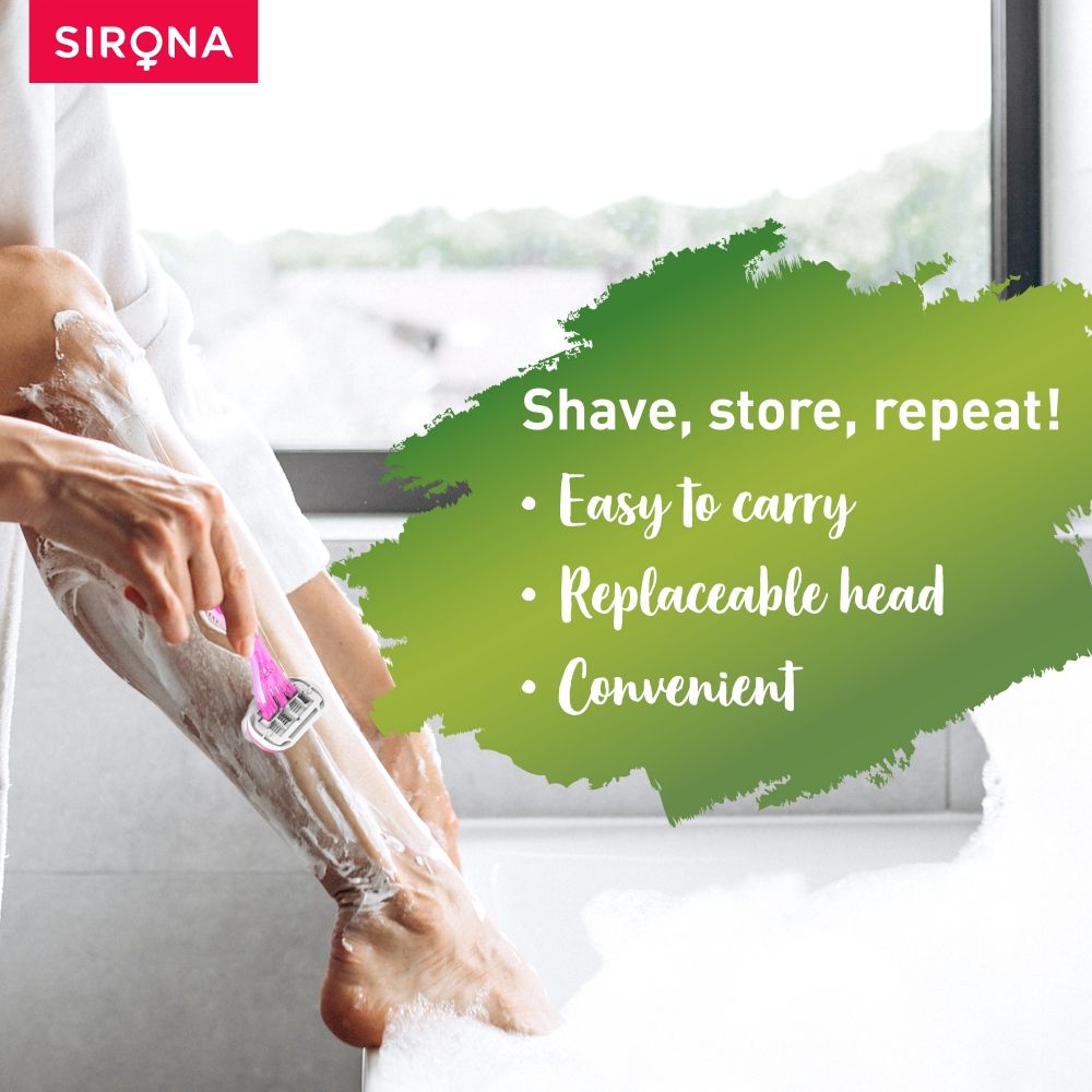 Reusable 4 Blade Shaving Razor For Women For Pain-free Body Hair Removal With Aloe Vera Lubrication