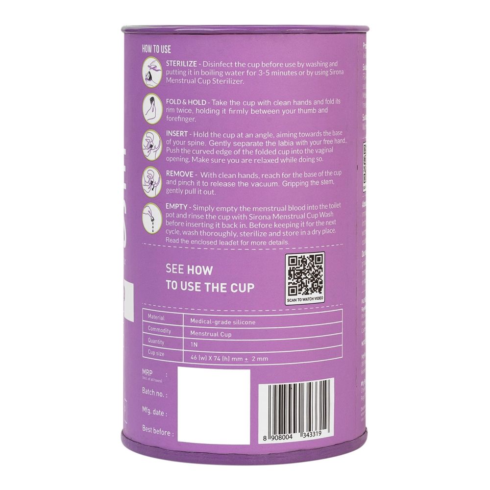 FDA Approved Reusable Menstrual Cup for Women (Large Size) Protection for Up to 8-10 Hours
