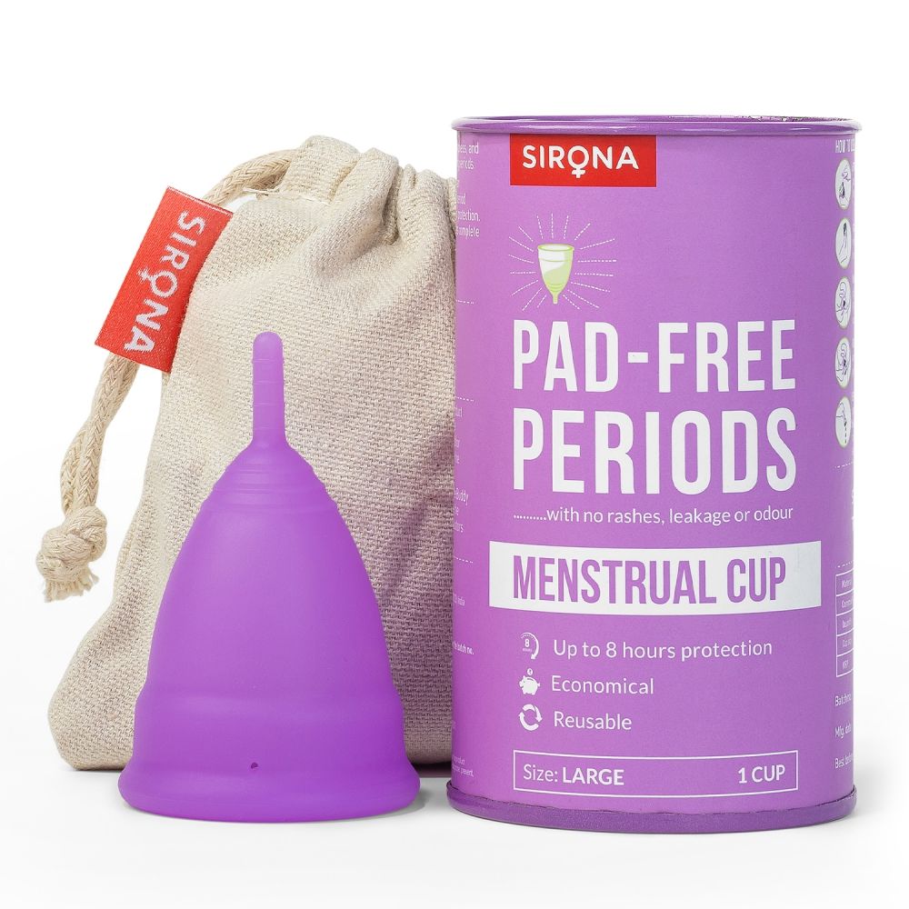 FDA Approved Reusable Menstrual Cup for Women (Large Size) Protection for Up to 8-10 Hours