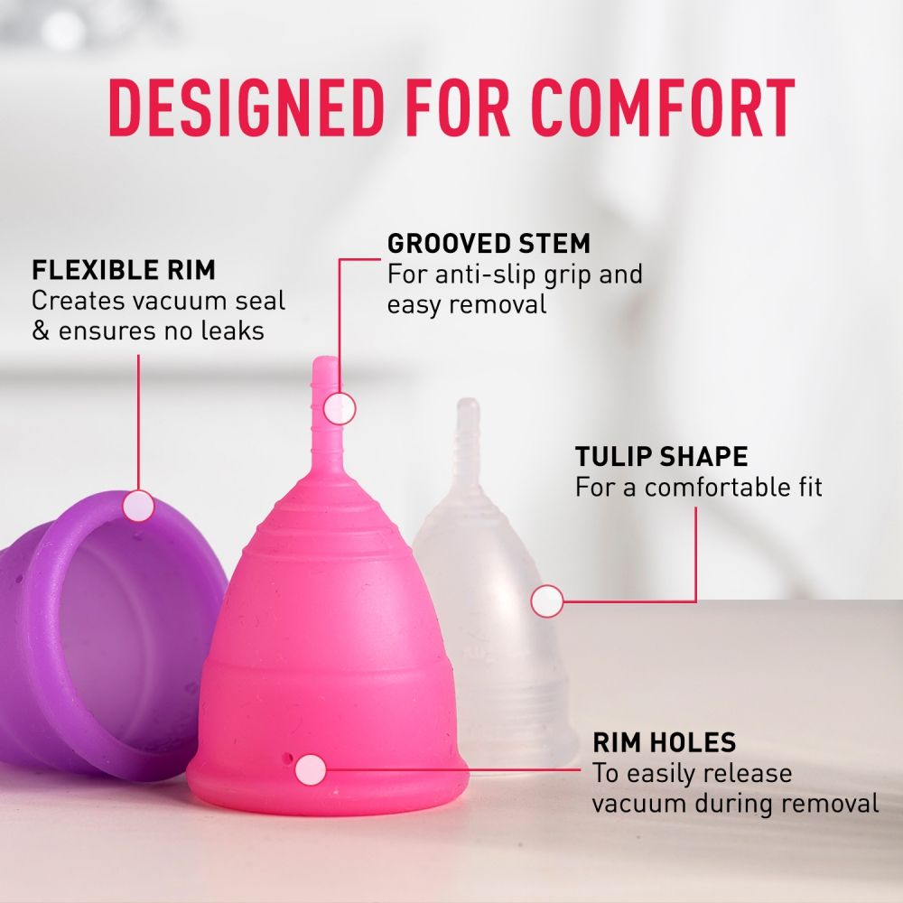 FDA Approved Reusable Menstrual Cup for Women (Large Size) Protection for Up to 8-10 Hours