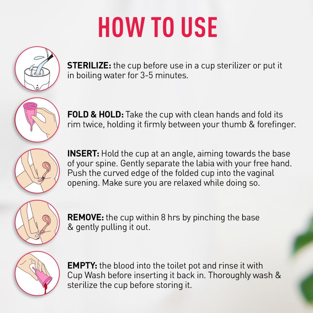 FDA Approved Reusable Menstrual Cup for Women (Large Size) Protection for Up to 8-10 Hours