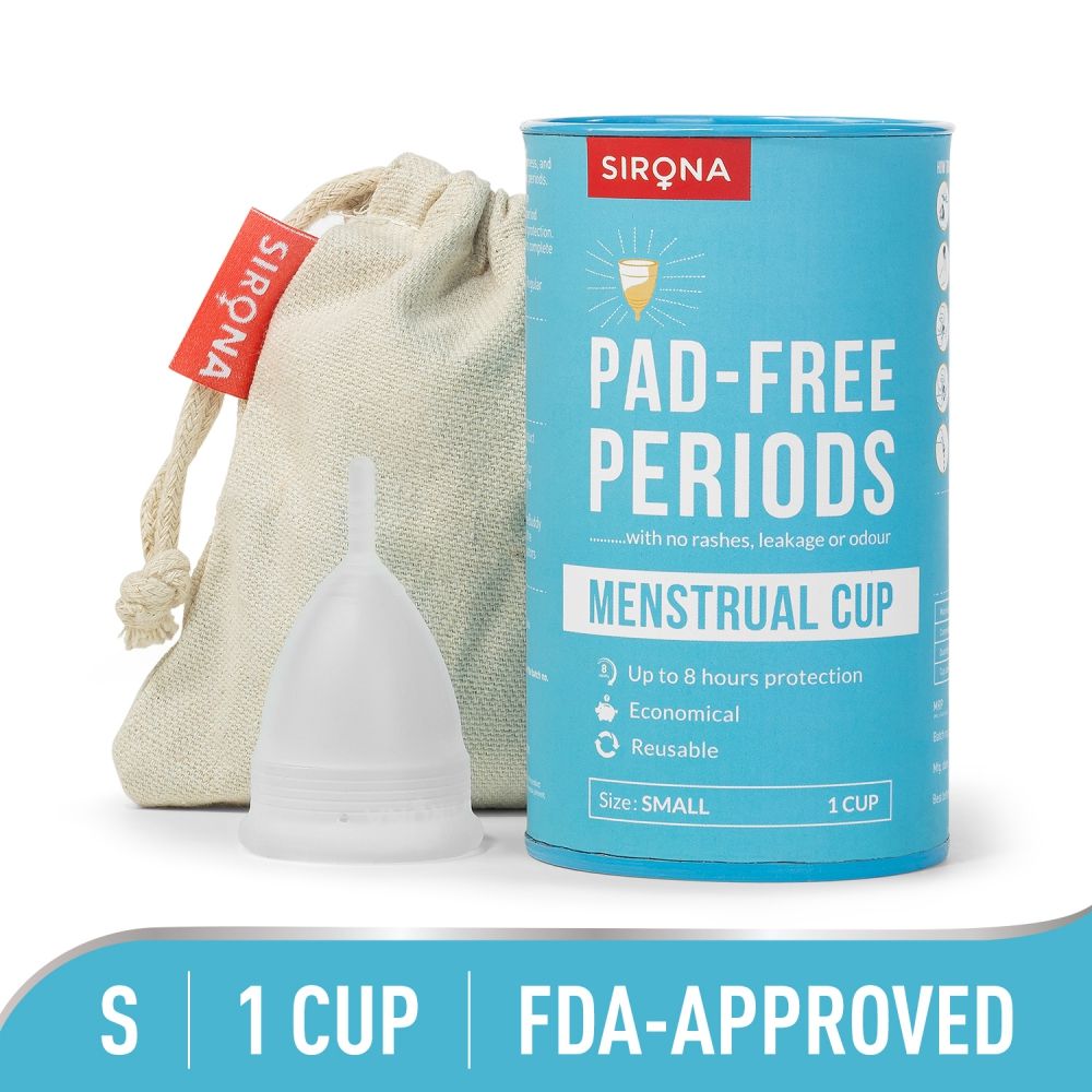 Pad Approved Reusable Menstrual Cup For Women (Small Size) Protection For Up To 8-10 Hours