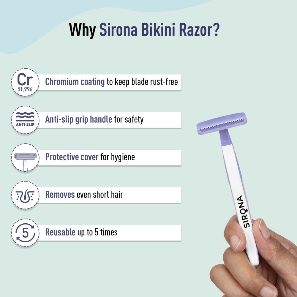 Reusable Bikini Line Razors For Women, Japanese Precision Shave For Irritation Free Shaving