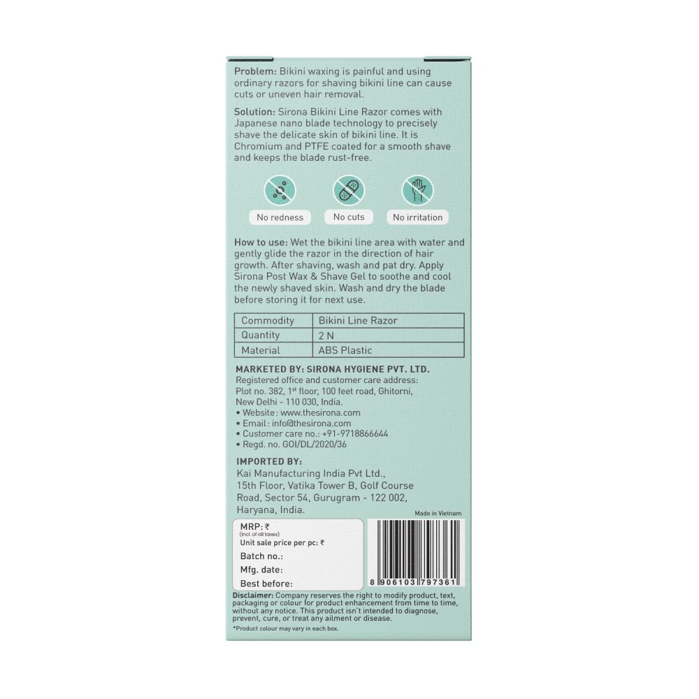 Reusable Bikini Line Razors For Women, Japanese Precision Shave For Irritation Free Shaving