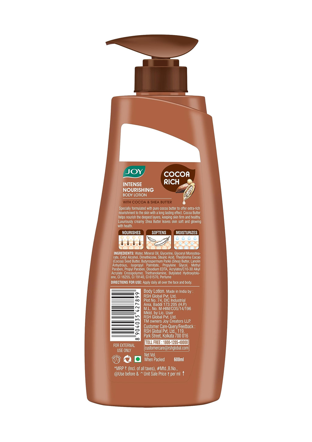 Cocoa Rich Intense Nourishing Body Lotion - Shea & Cocoa Butter, 24hr Moisture for Winter