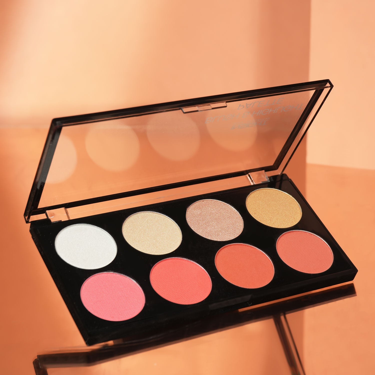 Blush & Highlight Palette, 2 In 1 Intense Pigment, Lightweight Formula